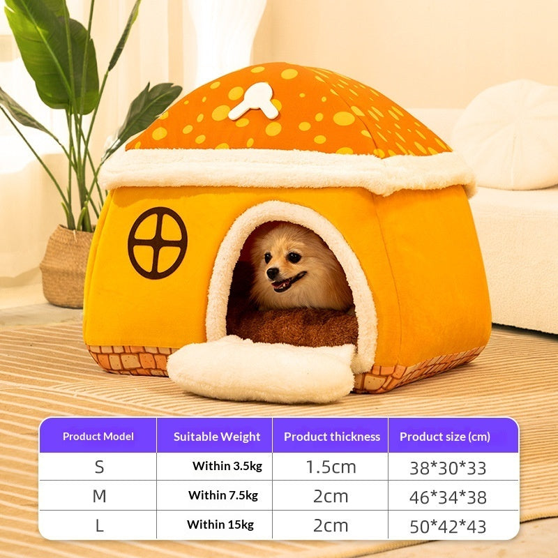 Maison de chien détachable et lavable toute la saison