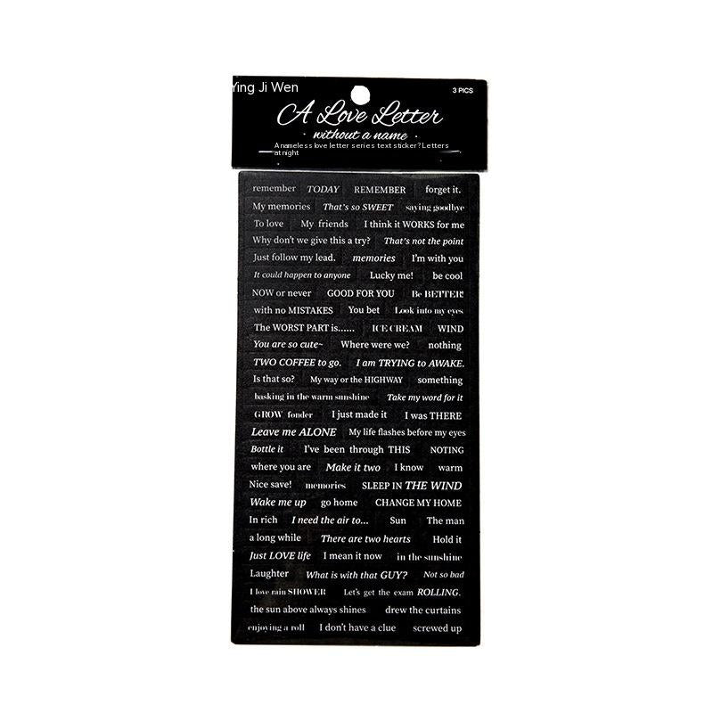 Ins Anglais Devis Bricolage Décoration Matériel Sticker