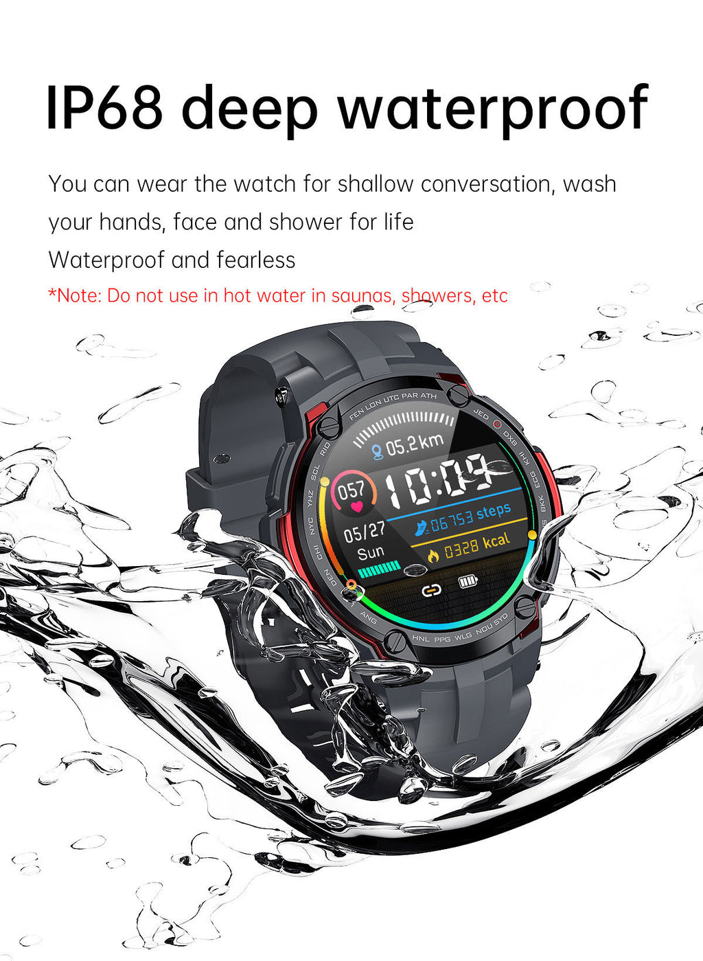 V6 Smart Sports Health Watch Surveillance du sommeil