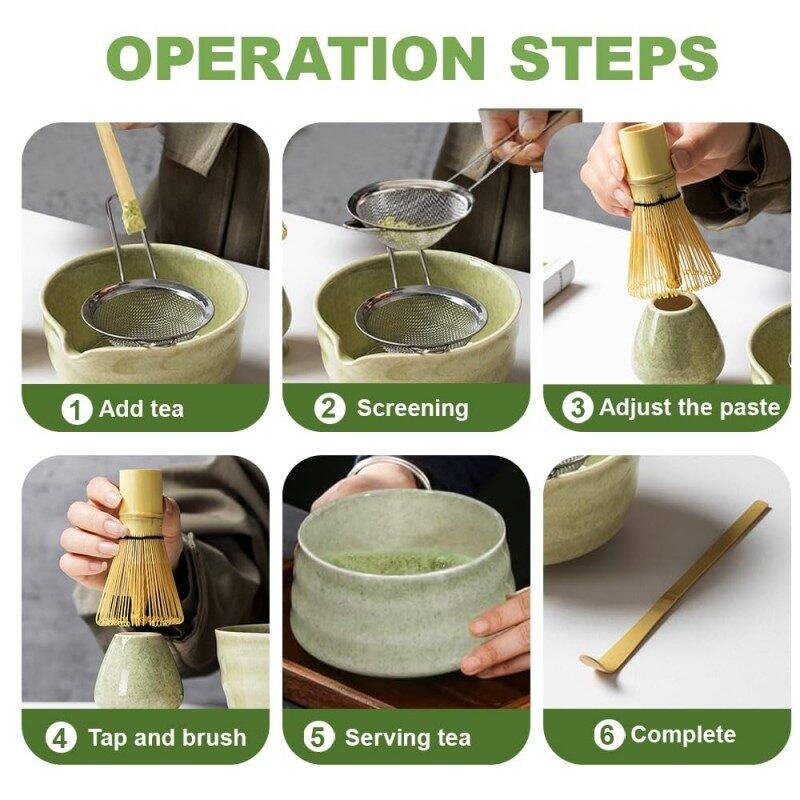 Set Matcha avec Matcha traditionnel en bambou