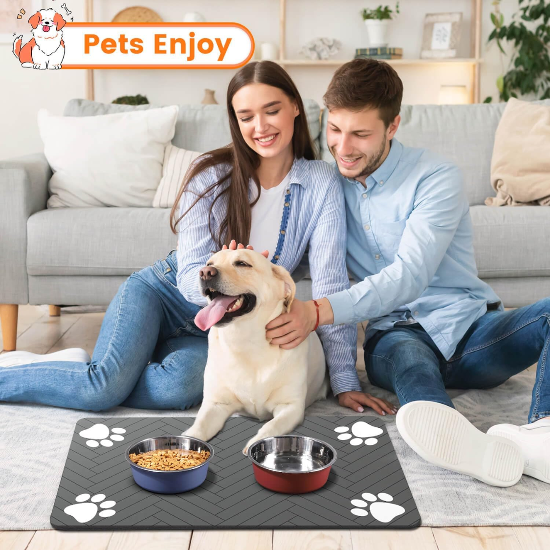 Tapis absorbant pour animaux de compagnie 20x12 pouces