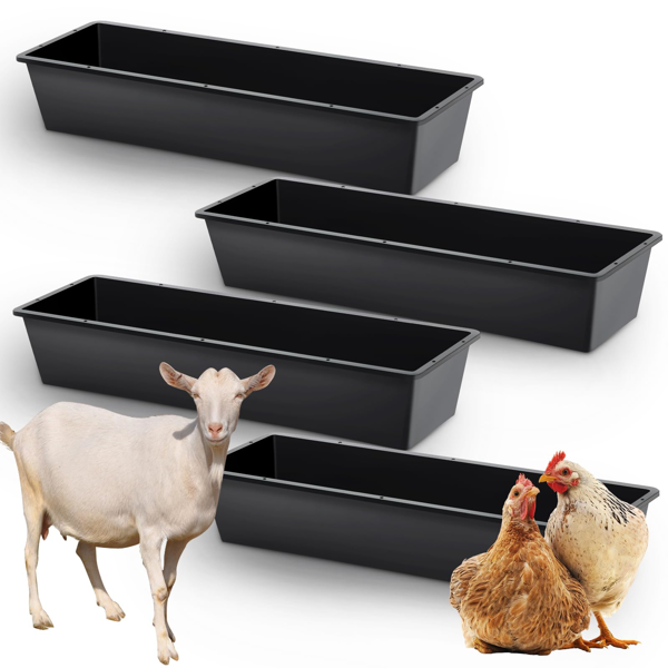 Aliments pour animaux en plastique à double usage, en 4 pièces