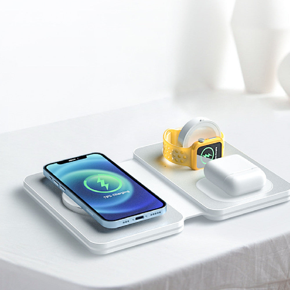 Chargeur sans fil pliant en alliage d'aluminium Trois en un