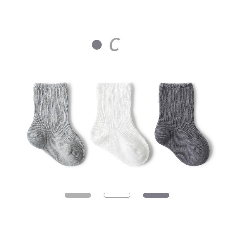 Bébé Style d'automne Chaussettes de jambe non étanches Couleur pure