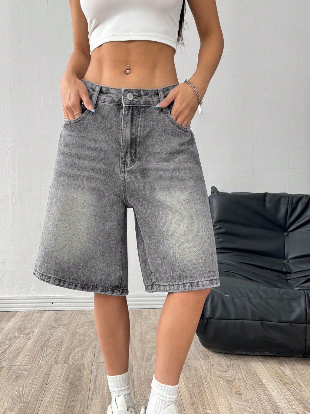 Short en denim casual loose-Fit pour femmes