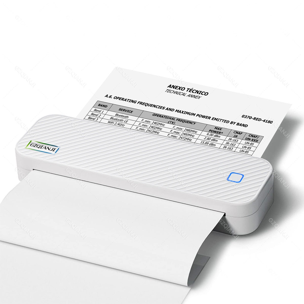 A4 Thermique Mini Bureau Portable Imprimante Bluetooth