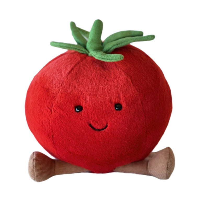 Oreiller en peluche de tomates et de fruits