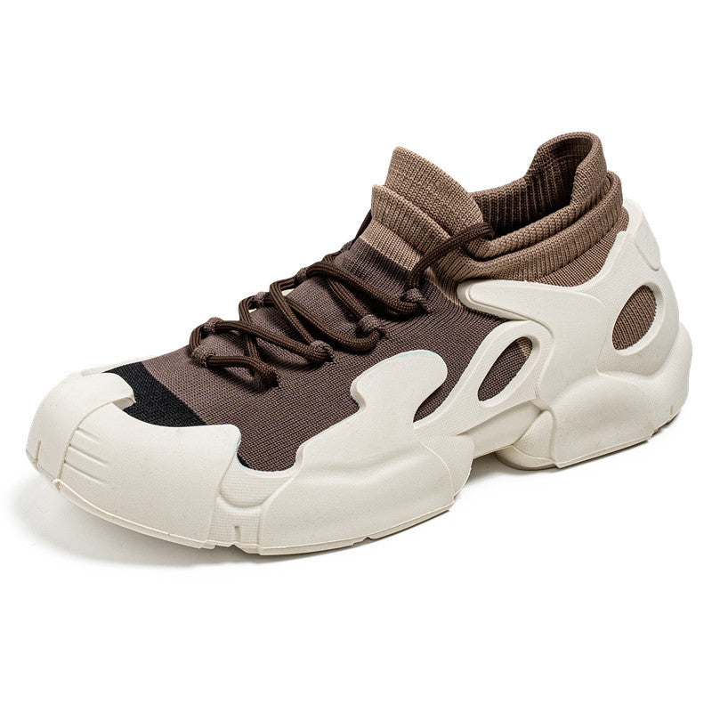 Respirant Fly Woven Mesh Lace-up Platform Sports Mesh Chaussures