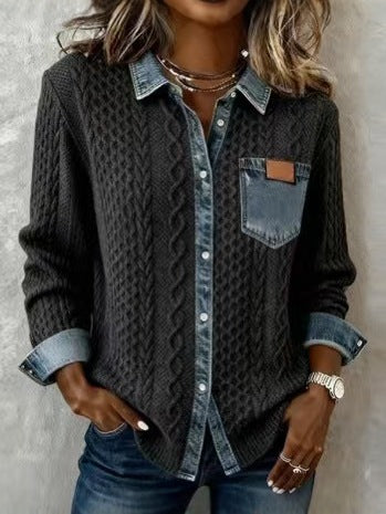 Chemise de Denim de style européen et américain pour femmes