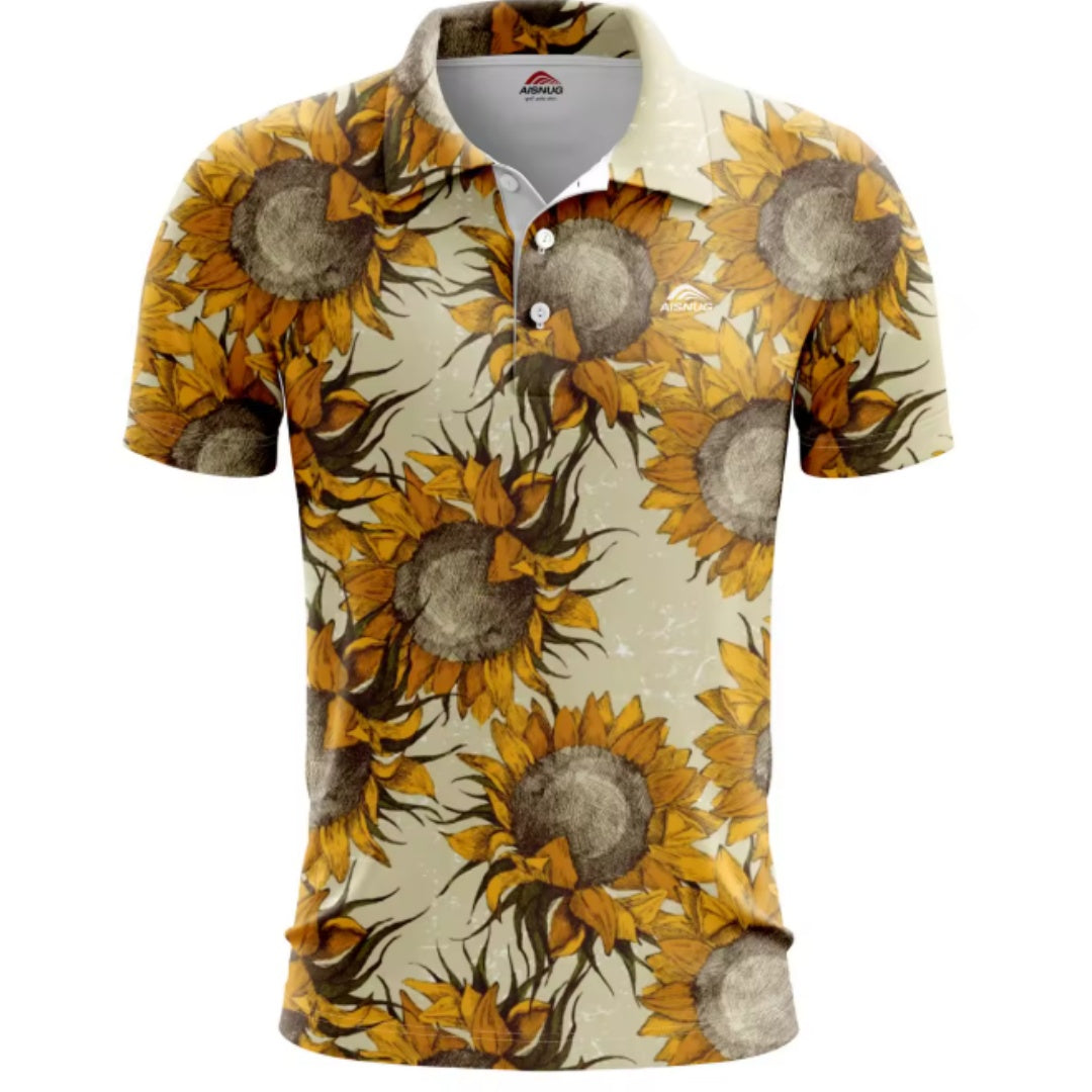 Homme Slim Fit Design Éleve Golf Polo Top