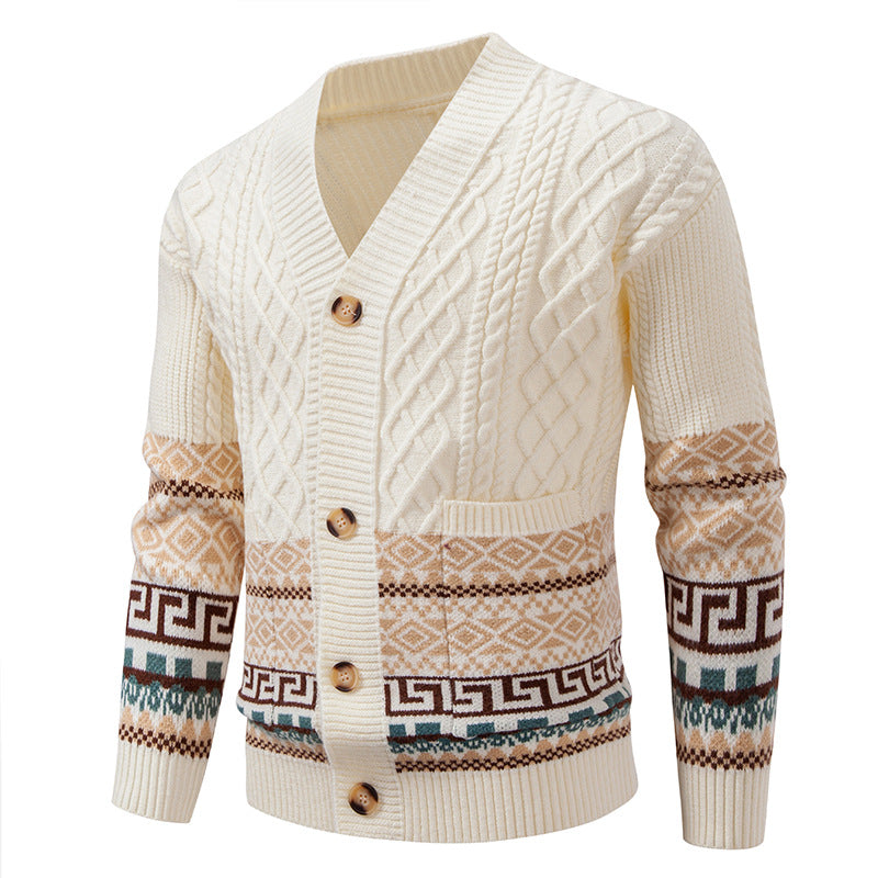Veste casual pour hommes en tricot