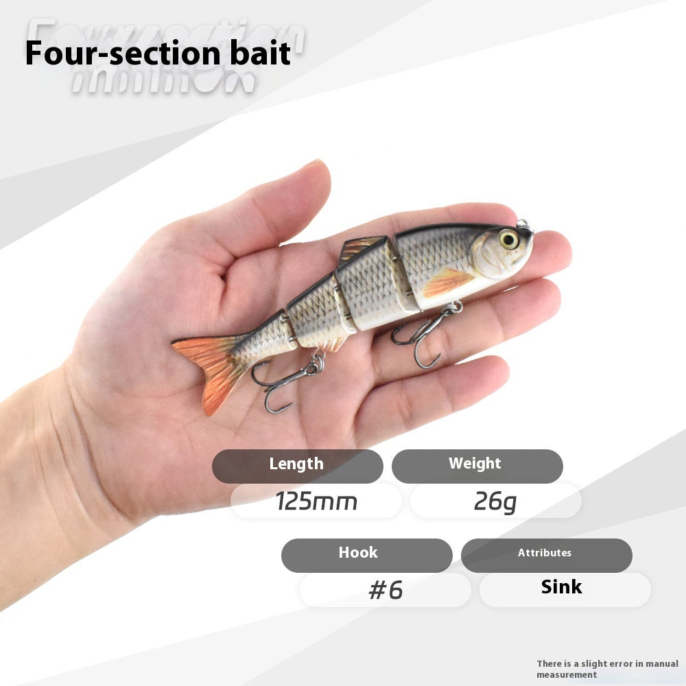 Metal Link Simulation flexible de natation Habillement combiné de poissons multi-sections