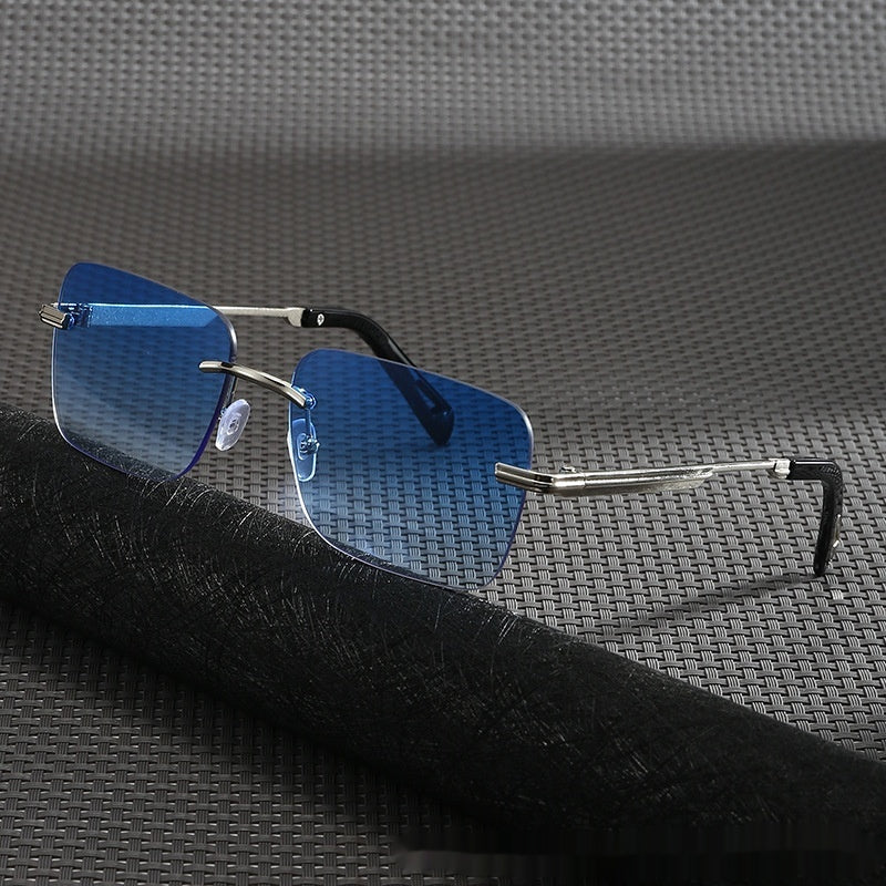 Lunettes de soleil carrées creuses pour hommes et femmes