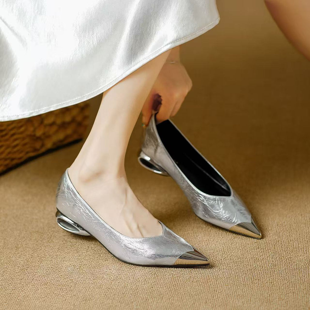 Pompes à talons de taille basse pour vêtements de dessus