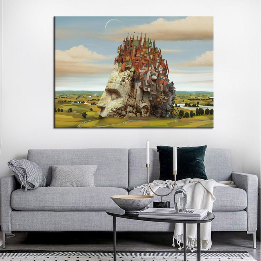 Peinture décorative de porc nordique sans cadre