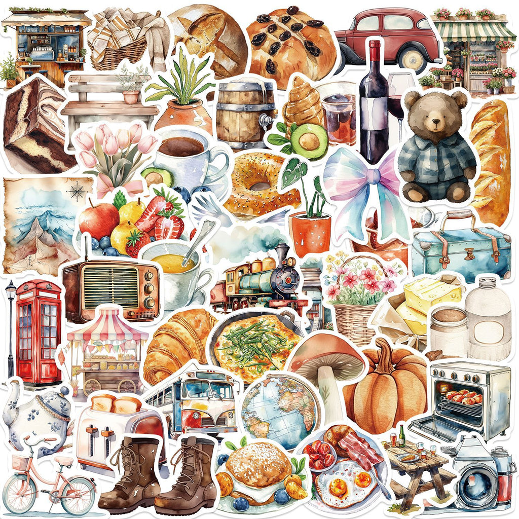 50 Stickers Graffiti Cartoon Long Holiday Life