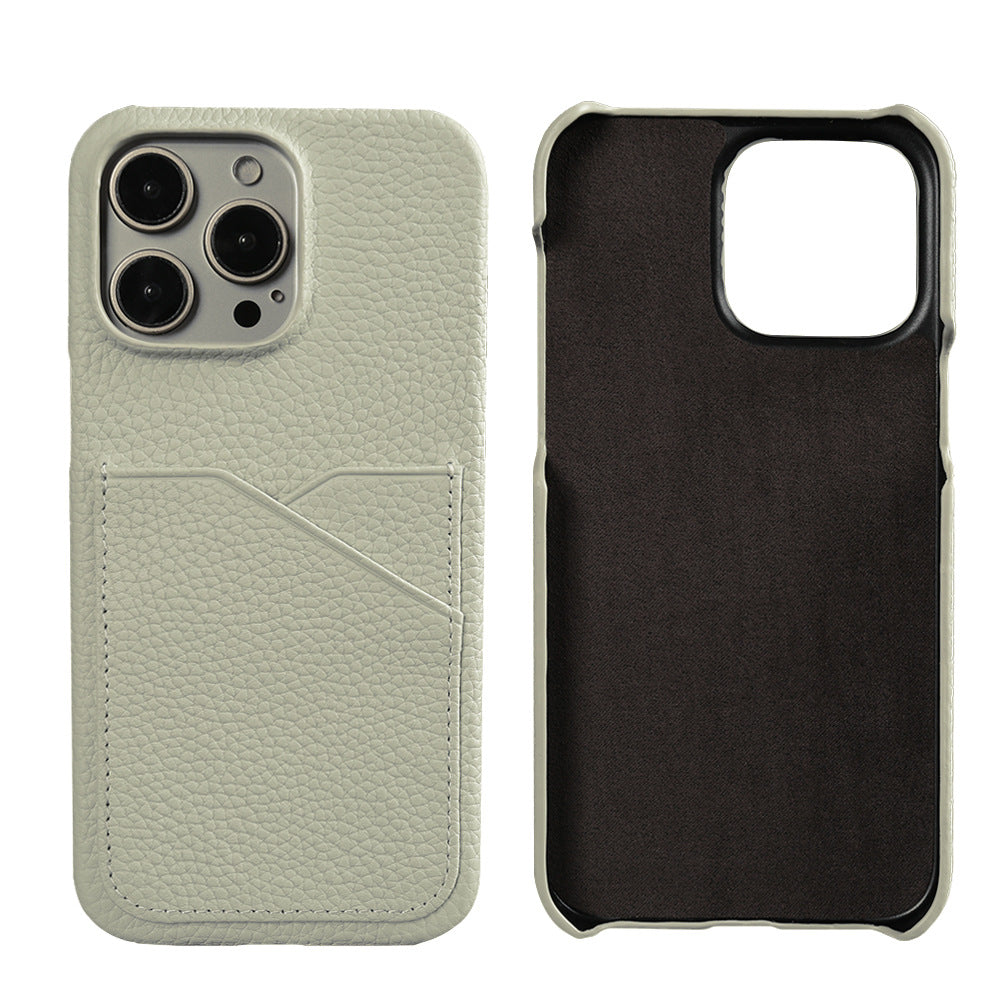 Boîte de téléphone en cuir couleur de la carte