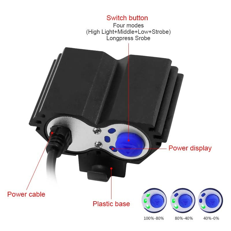 Lampe à vélo Owl phare LED forte