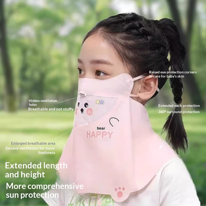 Masque d'été pour la protection des UV et du visage pour les enfants