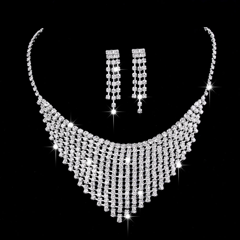 Boucles d'oreilles Zircon d'eau complet en strass