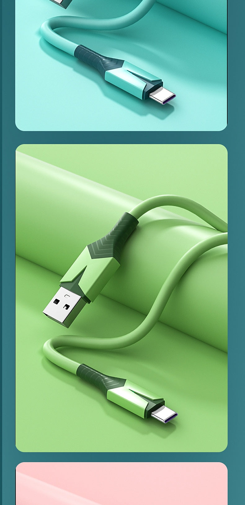 Colle flexible liquide avec câble de charge de données de téléphone mobile léger