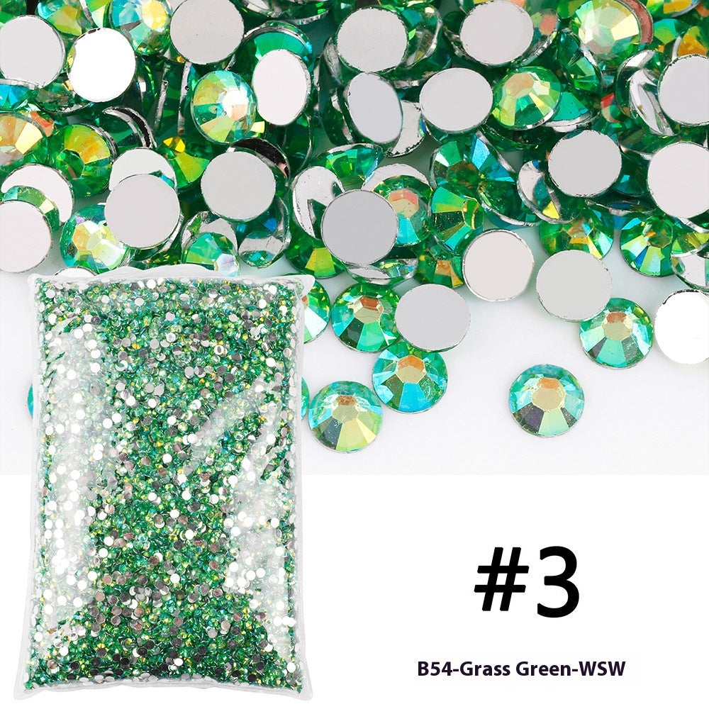 Resin Flat Magic Color Nail Strass-sticking Ornement fait à la main