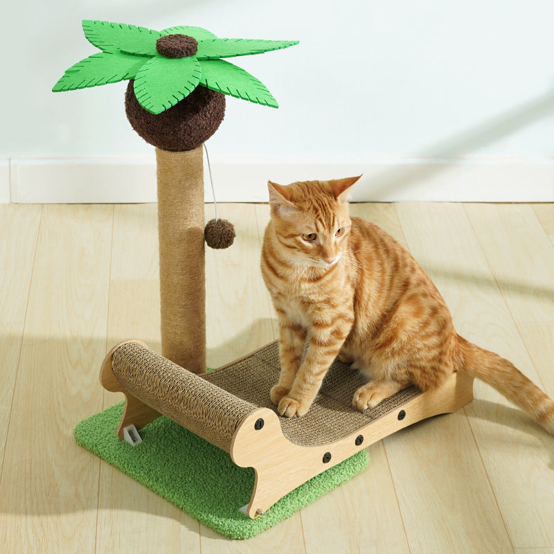 Chaise de plage Pet Cat Nest Planche à gratter multifonctionnelle Chanvre Mat Colonne Chamfer