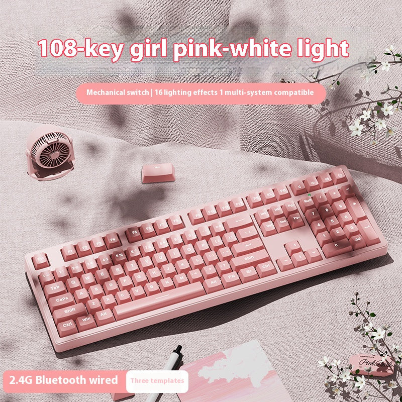 Jeu de bureau sans fil Bluetooth Clavier mécanique trois modèles