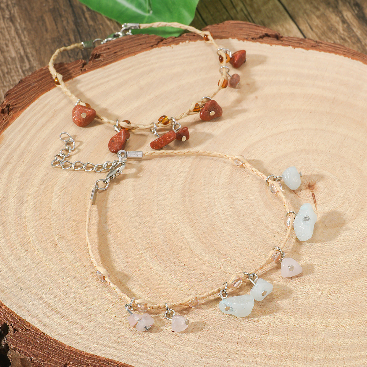Bohème Multicolore Pebble Anklet pour les femmes