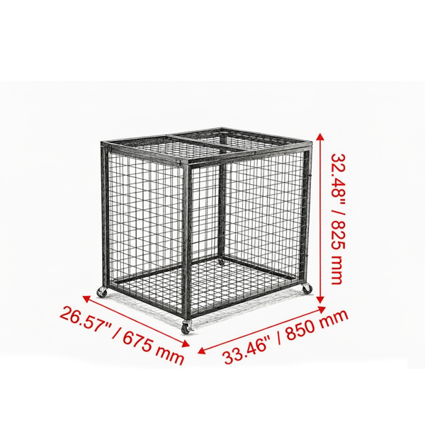 Panier de rangement de balle de sport roulant