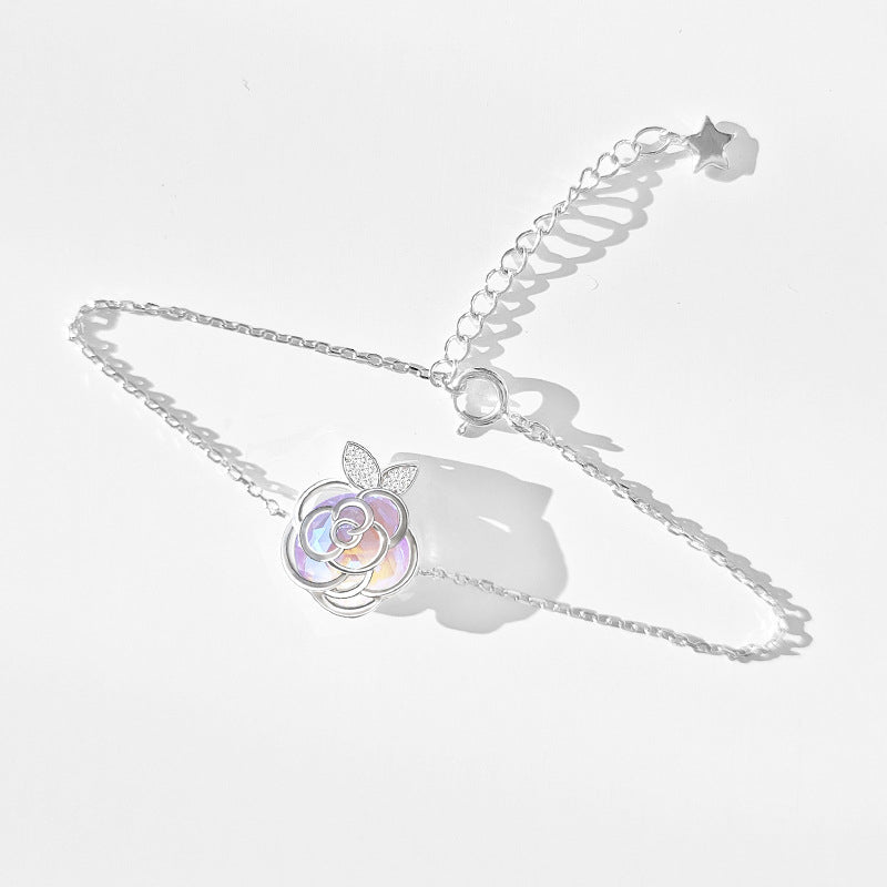 Camellia Advanced Design Niche délicate collier de collier de fleur Bracelet