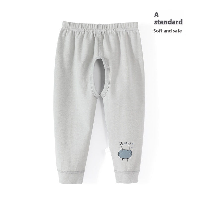 Garçon Pantalon à siège ouvert Pantalons Bébé Pantalon Pure Coton