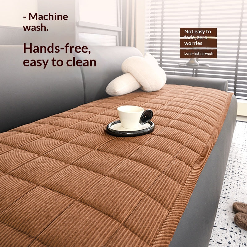 FallWinter Corduroy Coussin fixe monopiéce sans glissement avec revêtement pile