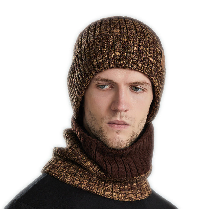 Chapeau chaud épais de cap en laine, doublé de polaire
