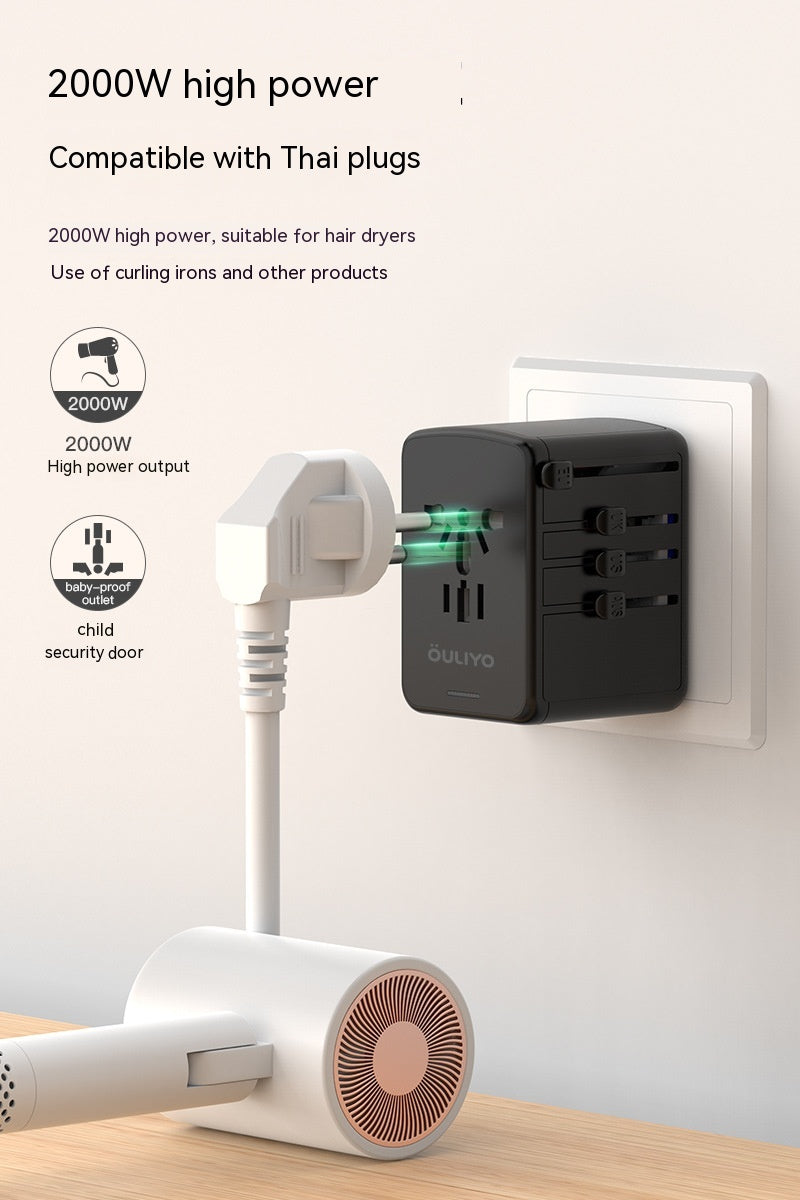 Prise universelle de conversion de voyage internationale double C