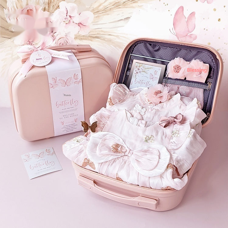 Ensemble cadeau bébé en couleurs pastel douces