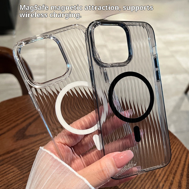 Wavy Magnetic Stripe Full Coverage Anti-Drop Phone Case