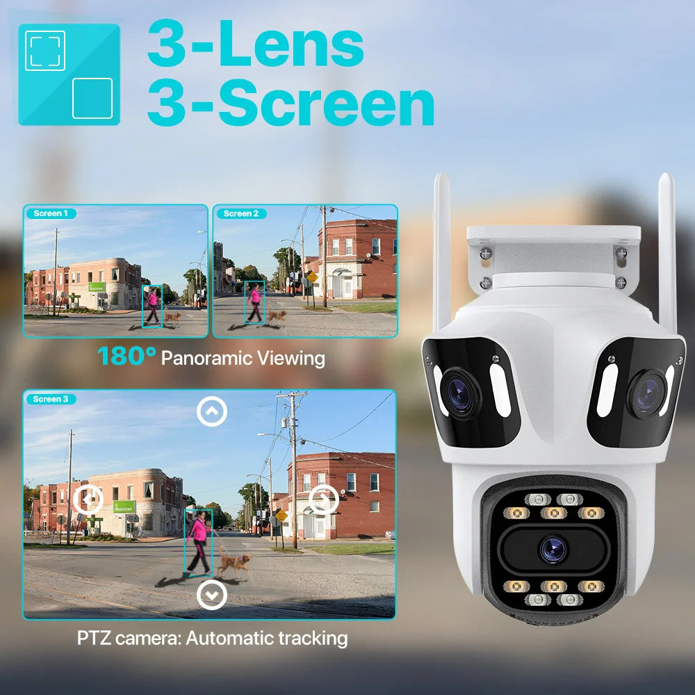 Three 9MP Screens HD Camera Night Vision