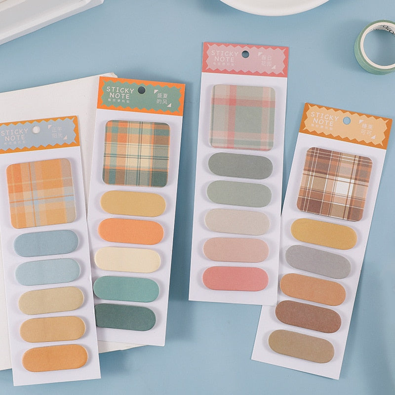 Mémo Pad mignon Notes collantes colorées