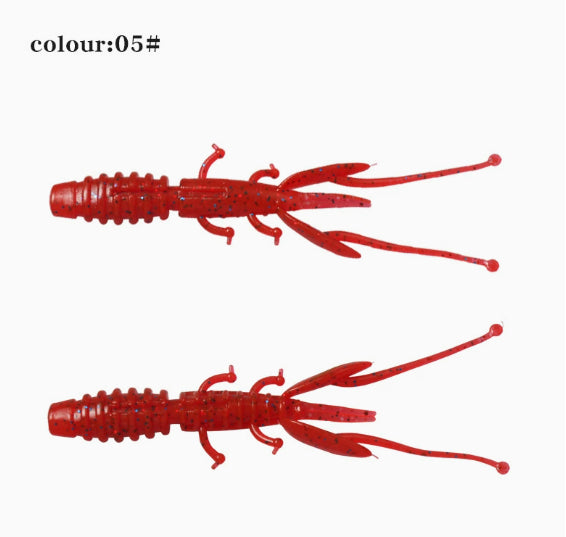 Lure Bait Drop-s Rig Worm Soft Basse Lure Crevette parfumée au sel