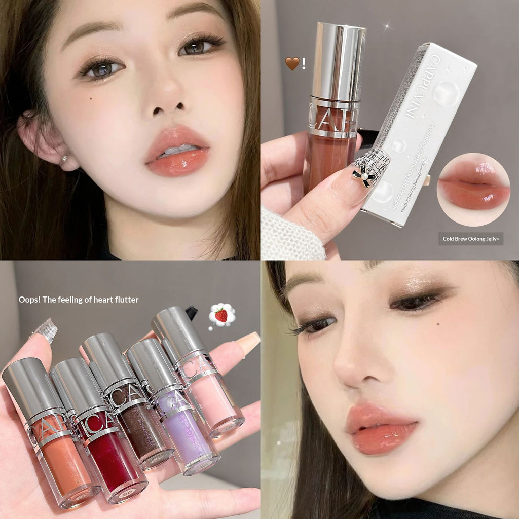 Un radiant hydratant et un lip gloss hydratant avec une finition miroir de style Dewy