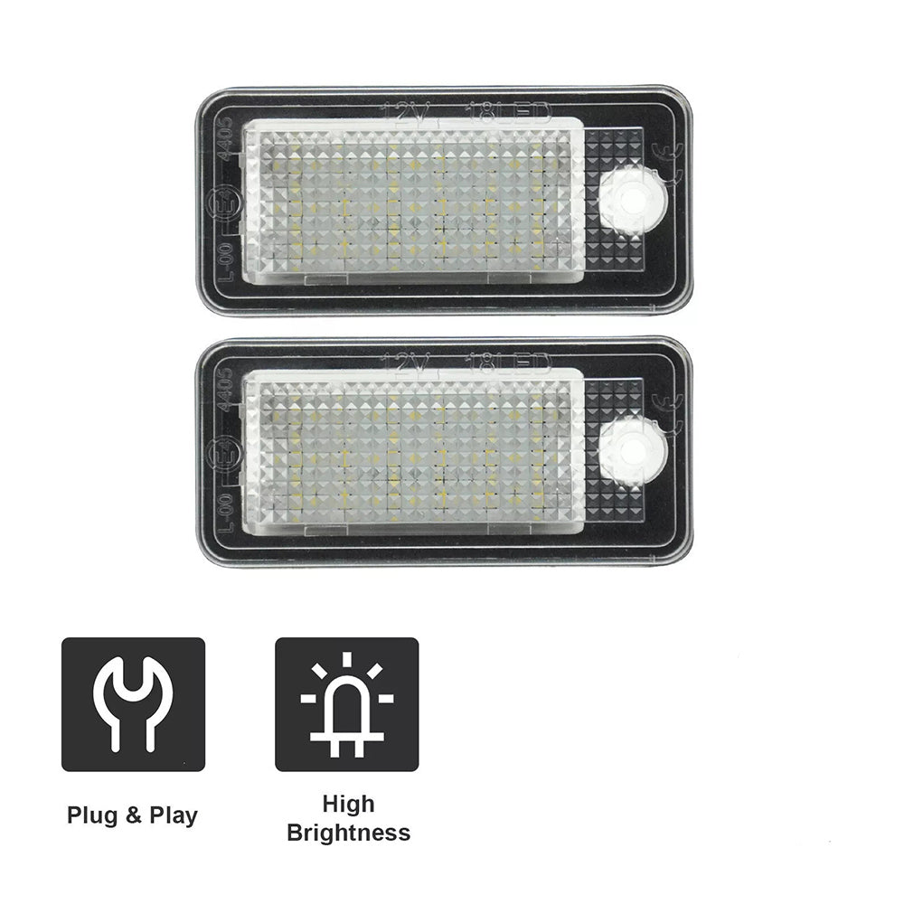 Set de 2 lumières de plaque d'immatriculation LED