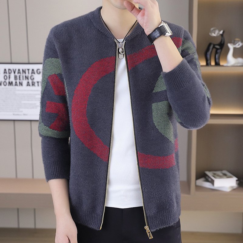Chandail de cardigan tricoté pour hommes