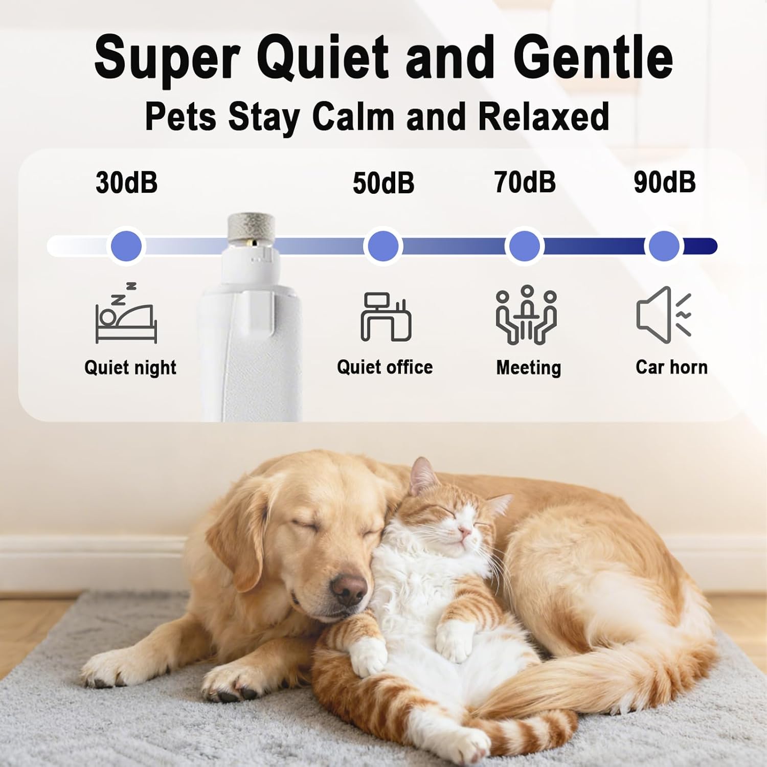 2-en-1 Led Light Cat Anti-blood Grinder Chien chien Clipper de ongles Clipper de ongles
