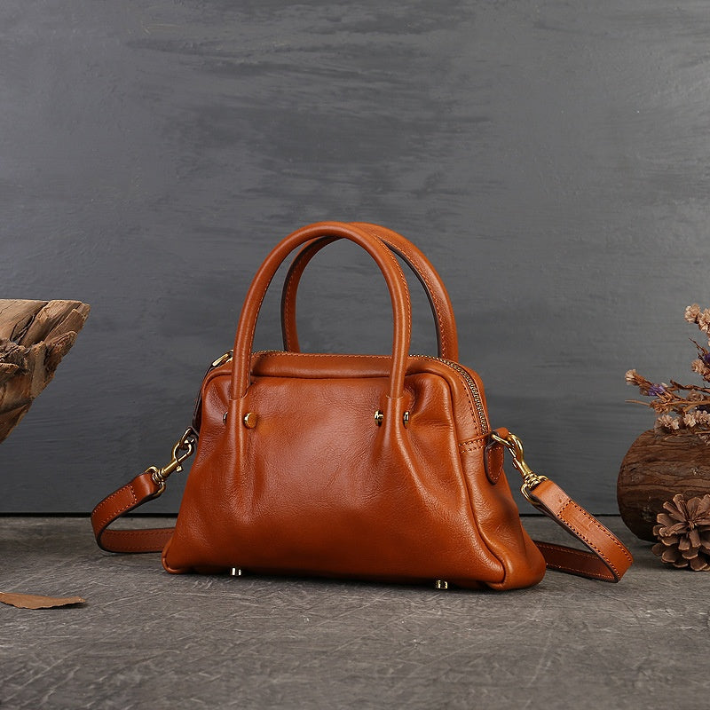 Véritable sac de rangement en cuir Artistique chinois style Versatile Crossbody Design