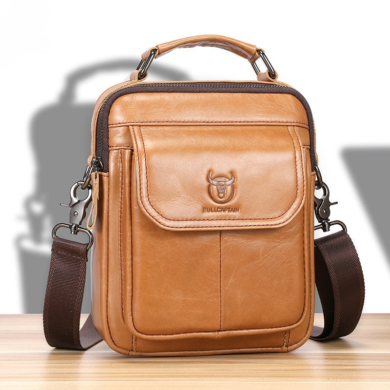 Homme Vintage Premier-Layer Cowhide EpauleCrossbody Bag