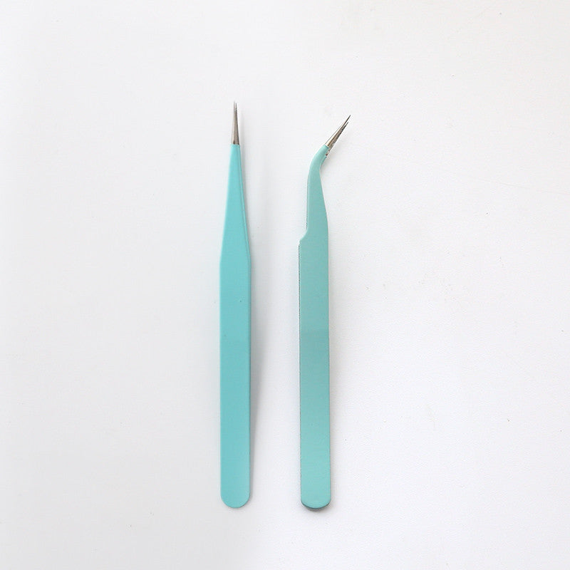 Tweezers en acier inoxydable Macaron Manuel coloré et ruban de papier