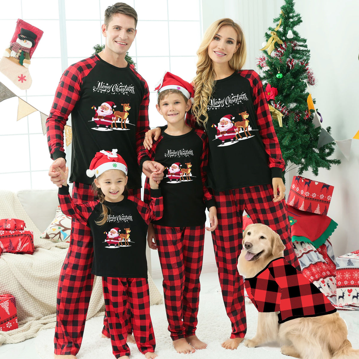 Costume de pyjamas de Noël pour parents et enfants