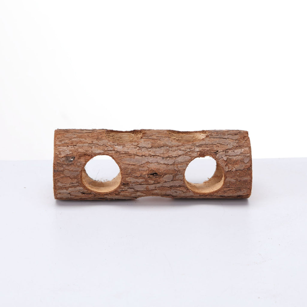 Hamster Pipe en bois massif Bird Platform Rabbit Molar Chiens et chats Toy Tree Tube