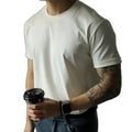 T-shirt à manches courtes pour hommes avec un petit collier